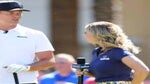 Tom Brady and Amanda Renner at The Match in Las Vegas on Wednesday.